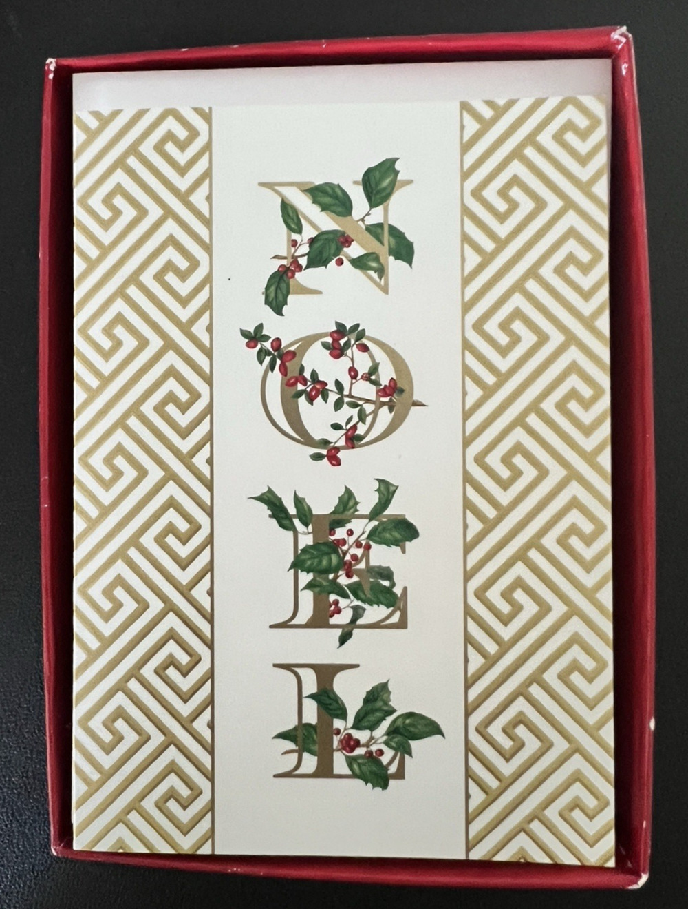 Box of 15 CASPARI VINTAGE NEW Seasons Greetings NOEL Christmas Cards